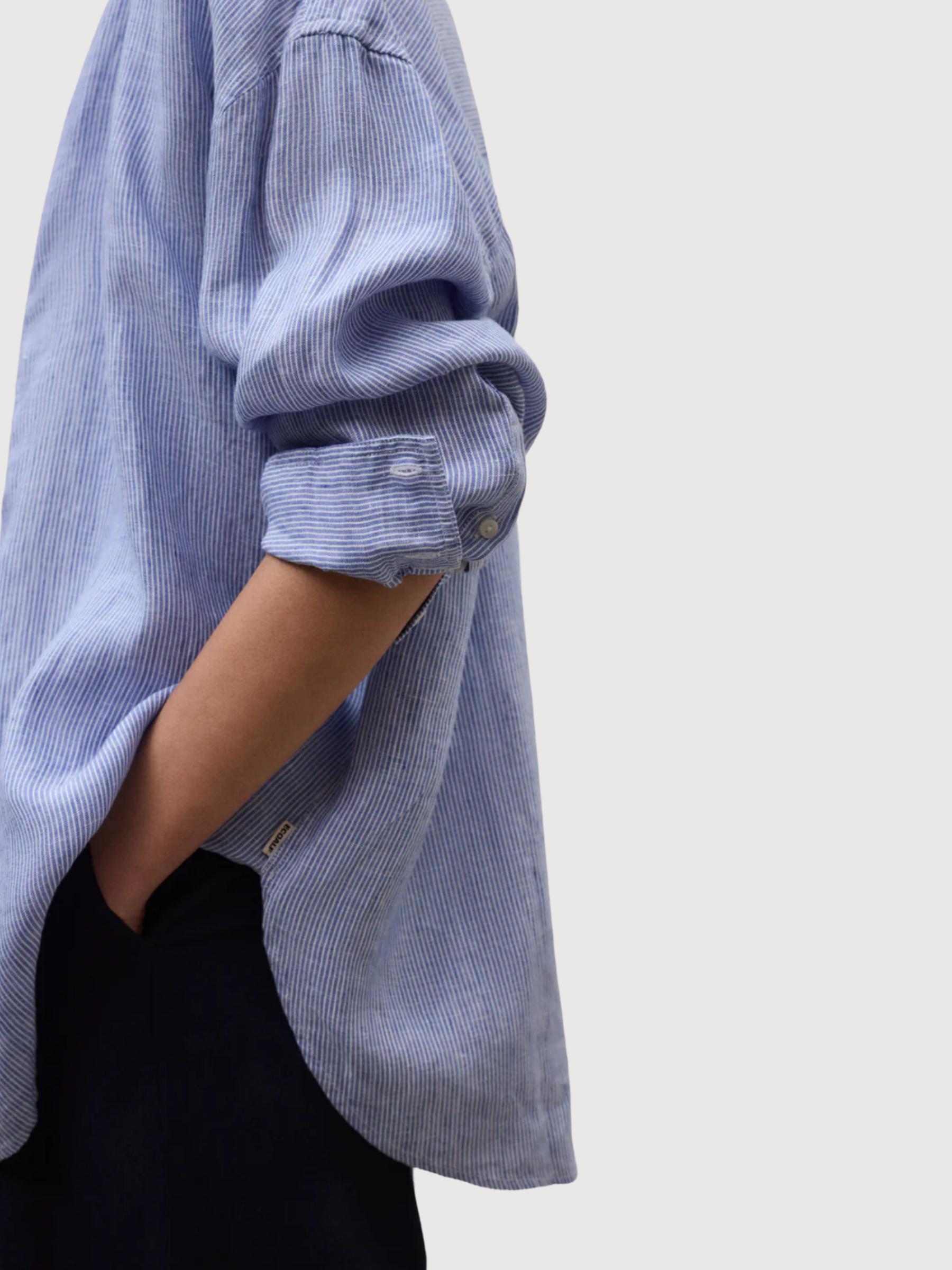 Camicia Daria Stripes Donna Bianco sporco Blu | Ecoalf