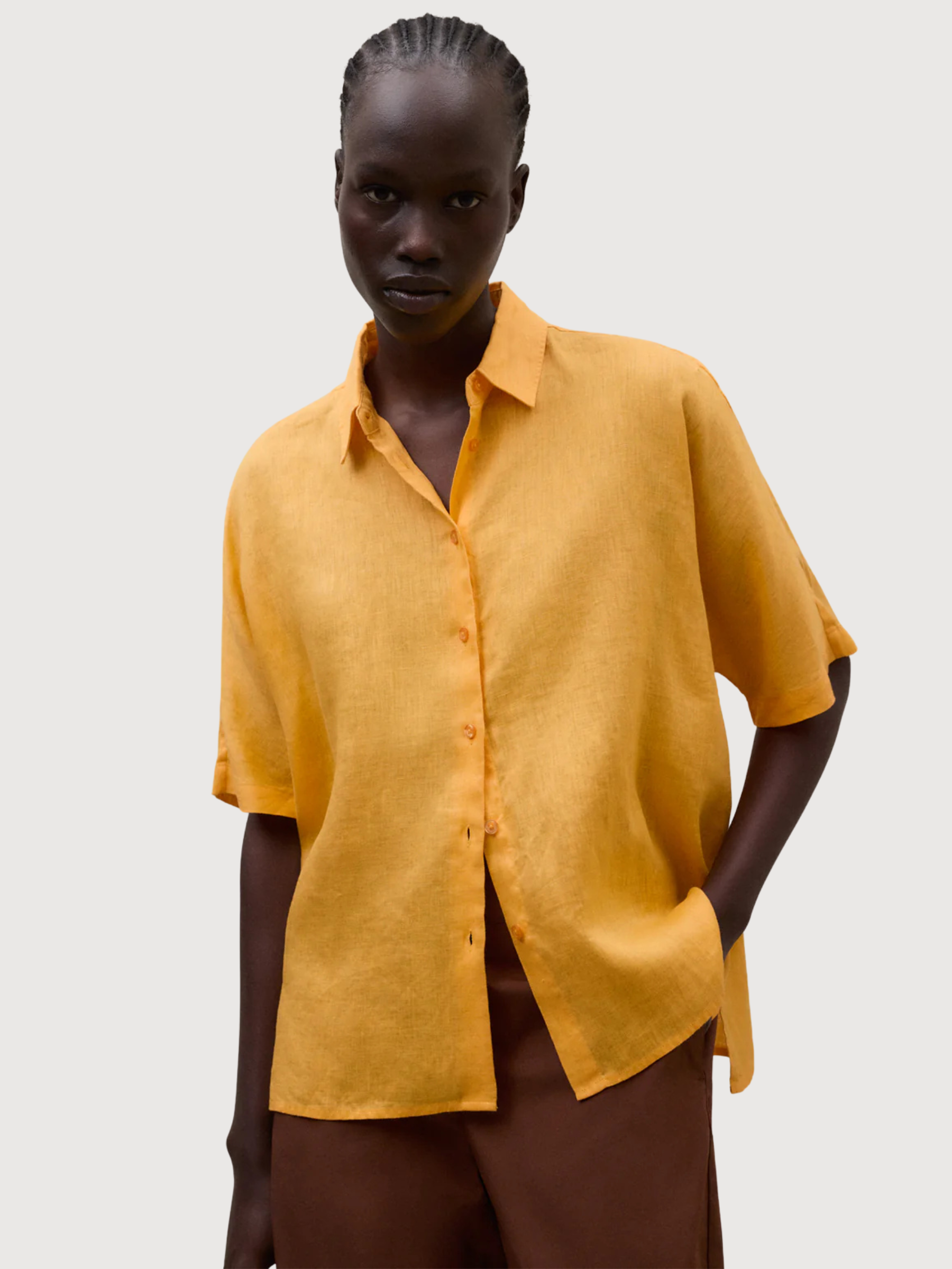 CAMICIA MELANIA DONNA TANGERINA | ECOALF