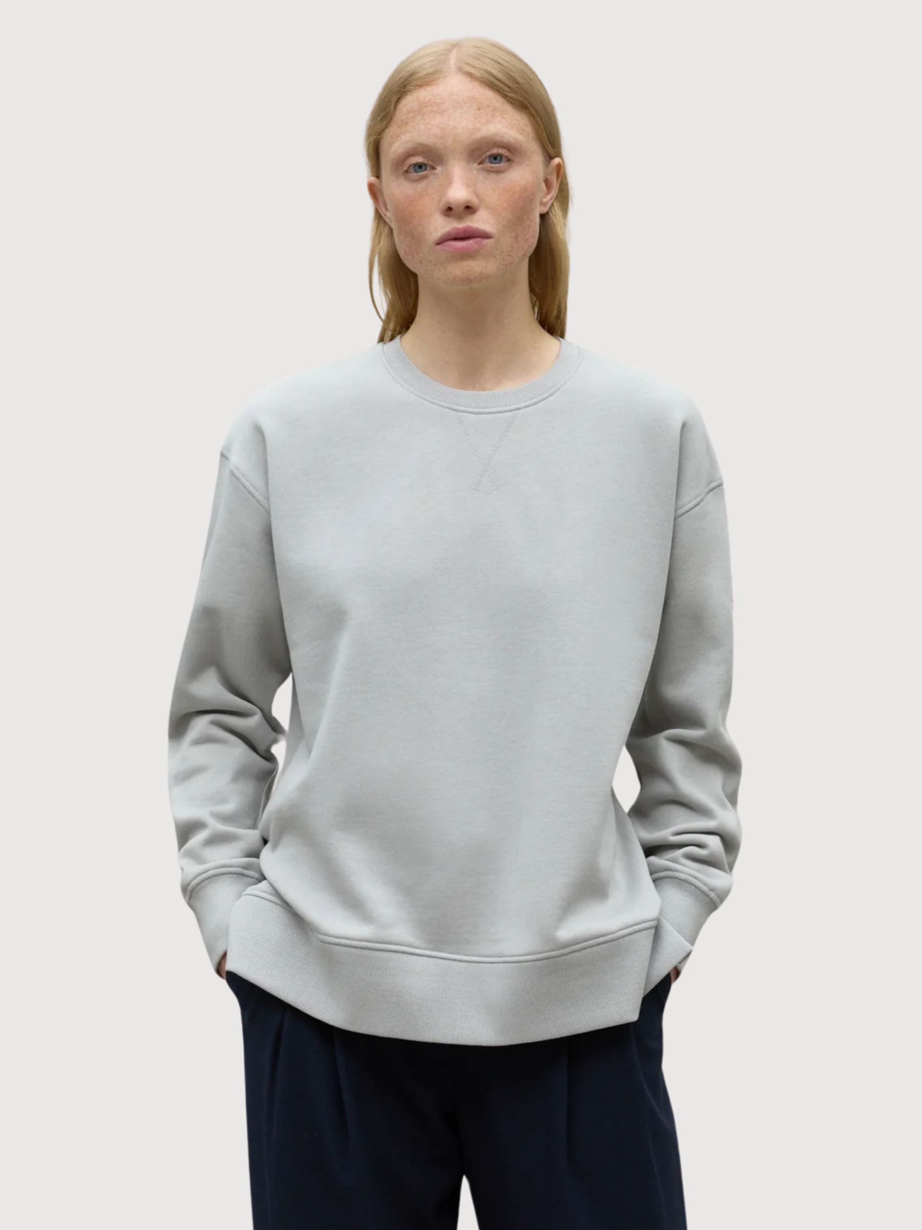 Sturm Sweatshirt Frau Auster | Ecoalf