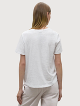 Ambel White Woman T-Shirt | Ecoalf