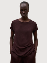 T-shirt Lane Woman Cocoa Linen | Ecoalf