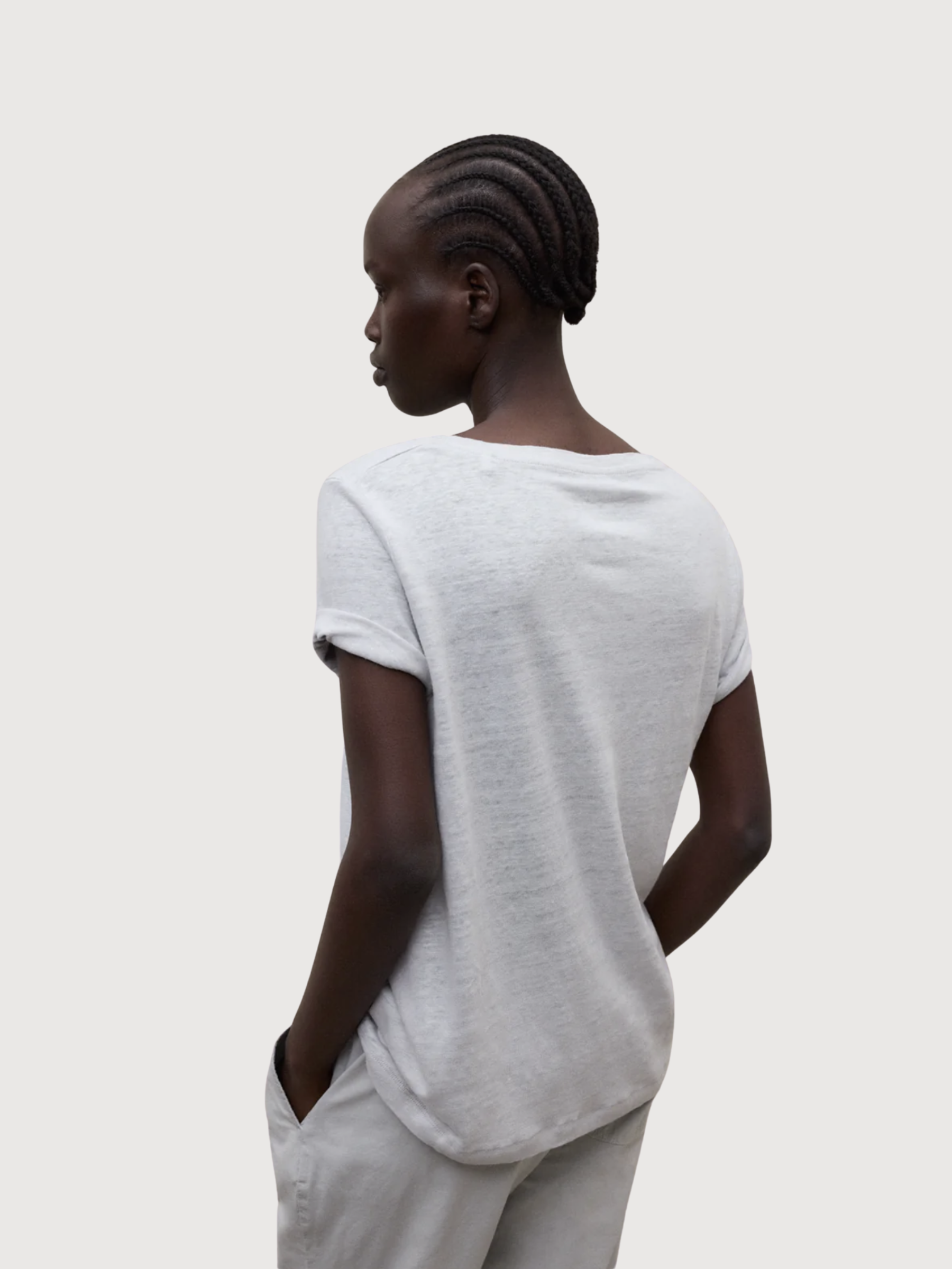 T-SHIRT LANE DONNA Grigio Ghiaccio | ECOALF