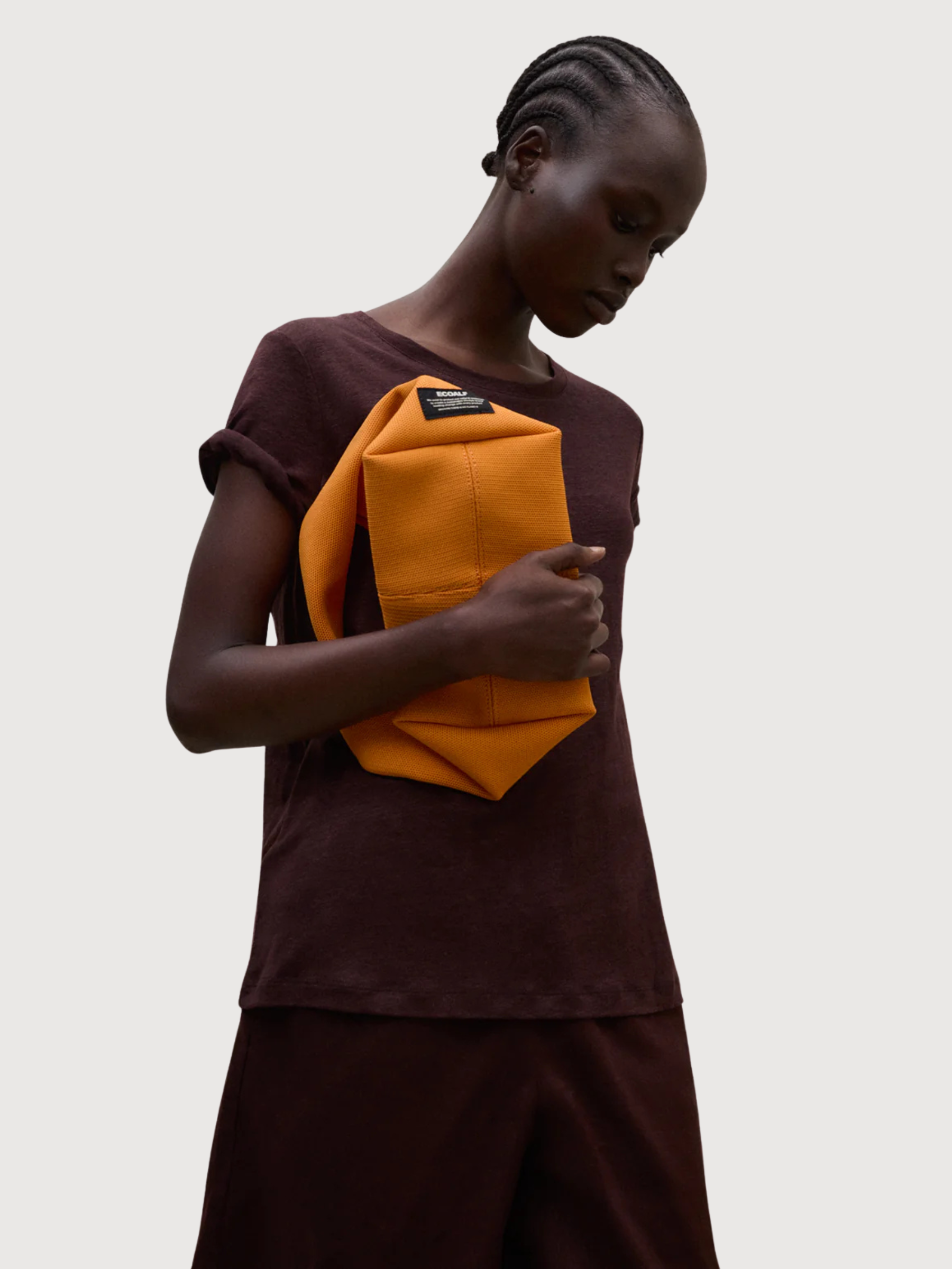 T-shirt Lane Woman Cocoa Linen | Ecoalf