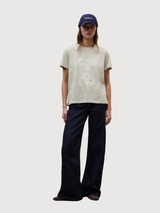 T-shirt Ronda da donna in cotone color pietra | ECOALF