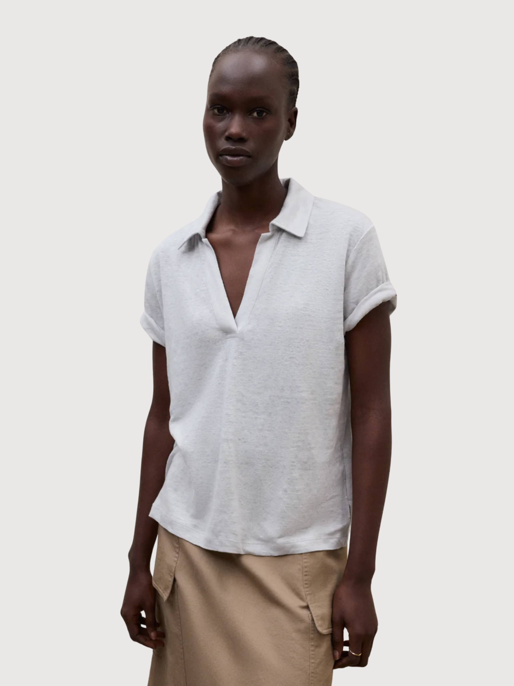 T-SHIRT TROMS DONNA Grigio Ghiaccio | ECOALF