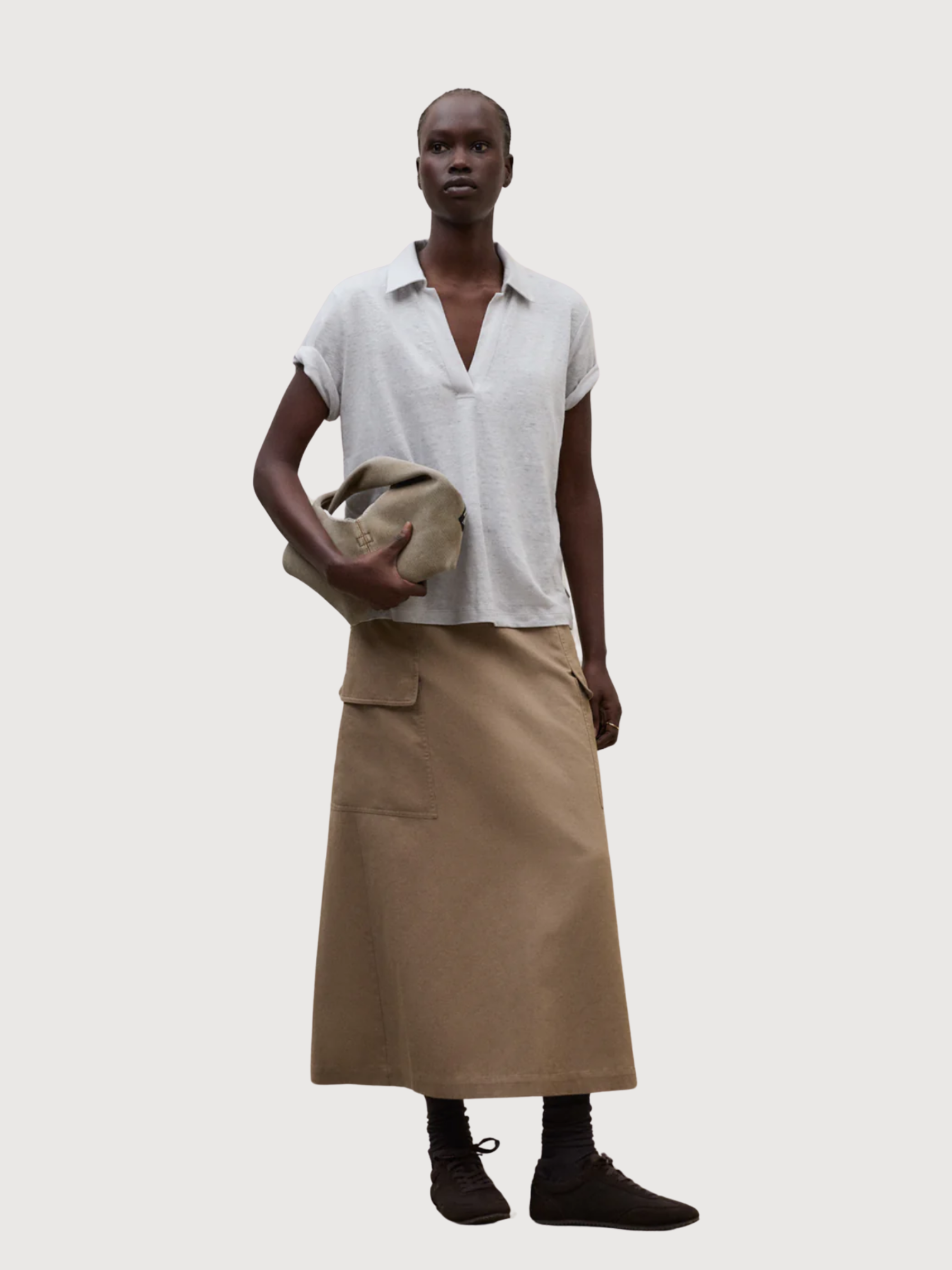 T-SHIRT TROMS DONNA Grigio Ghiaccio | ECOALF