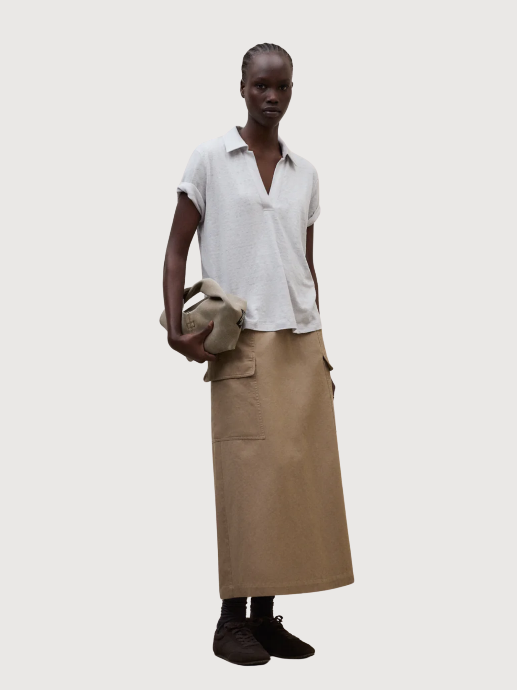 T-SHIRT TROMS DONNA Grigio Ghiaccio | ECOALF