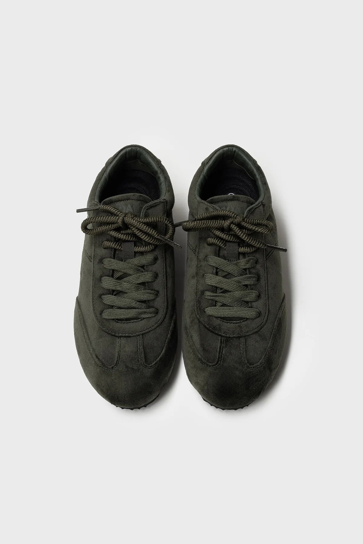 Dallas Women's Velvet Sneakers Dark Khaki | ECOALF