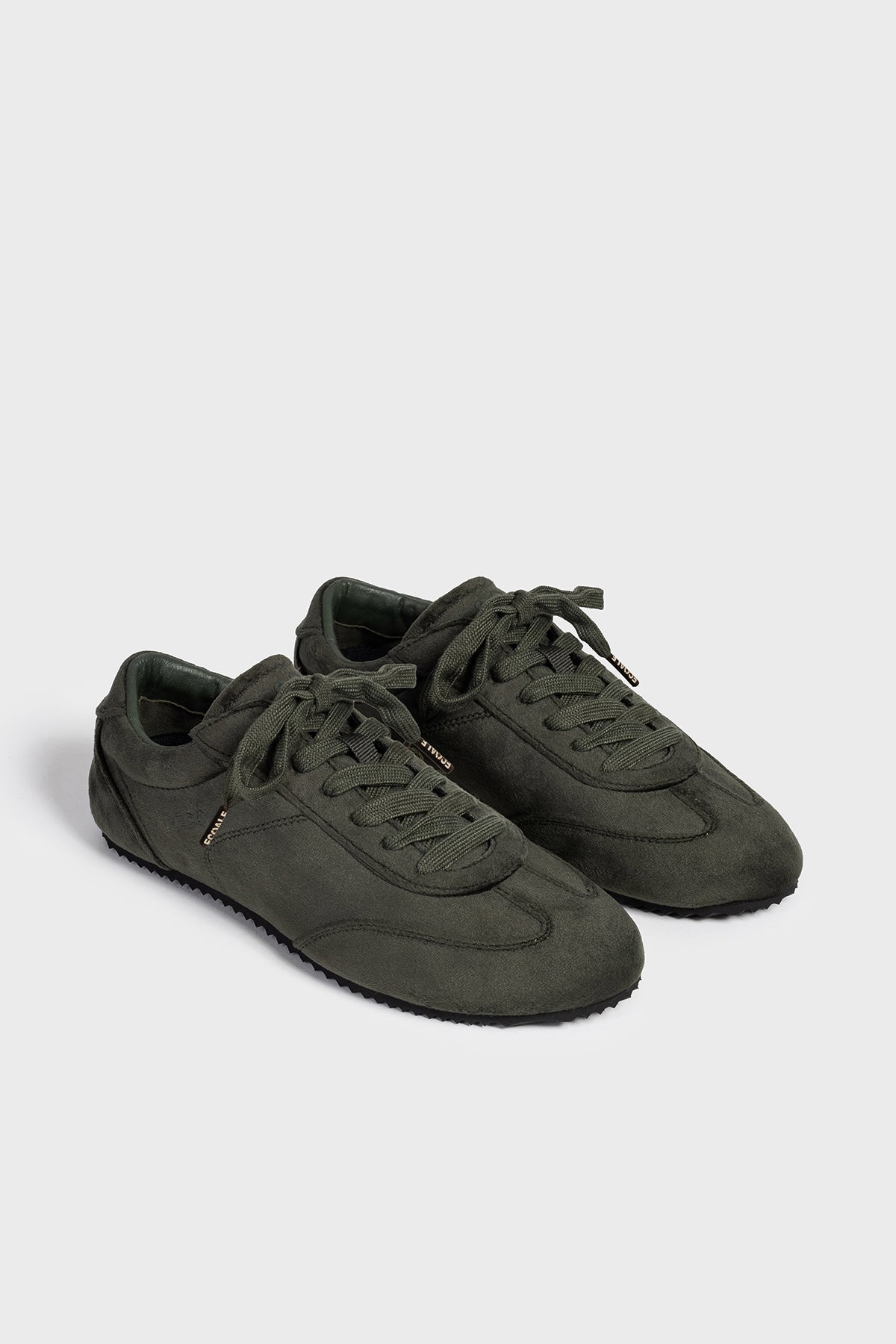Dallas Women's Velvet Sneakers Dark Khaki | ECOALF