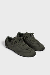 Dallas Women's Velvet Sneakers Dark Khaki | ECOALF