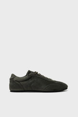 Dallas Women's Velvet Sneakers Dark Khaki | ECOALF
