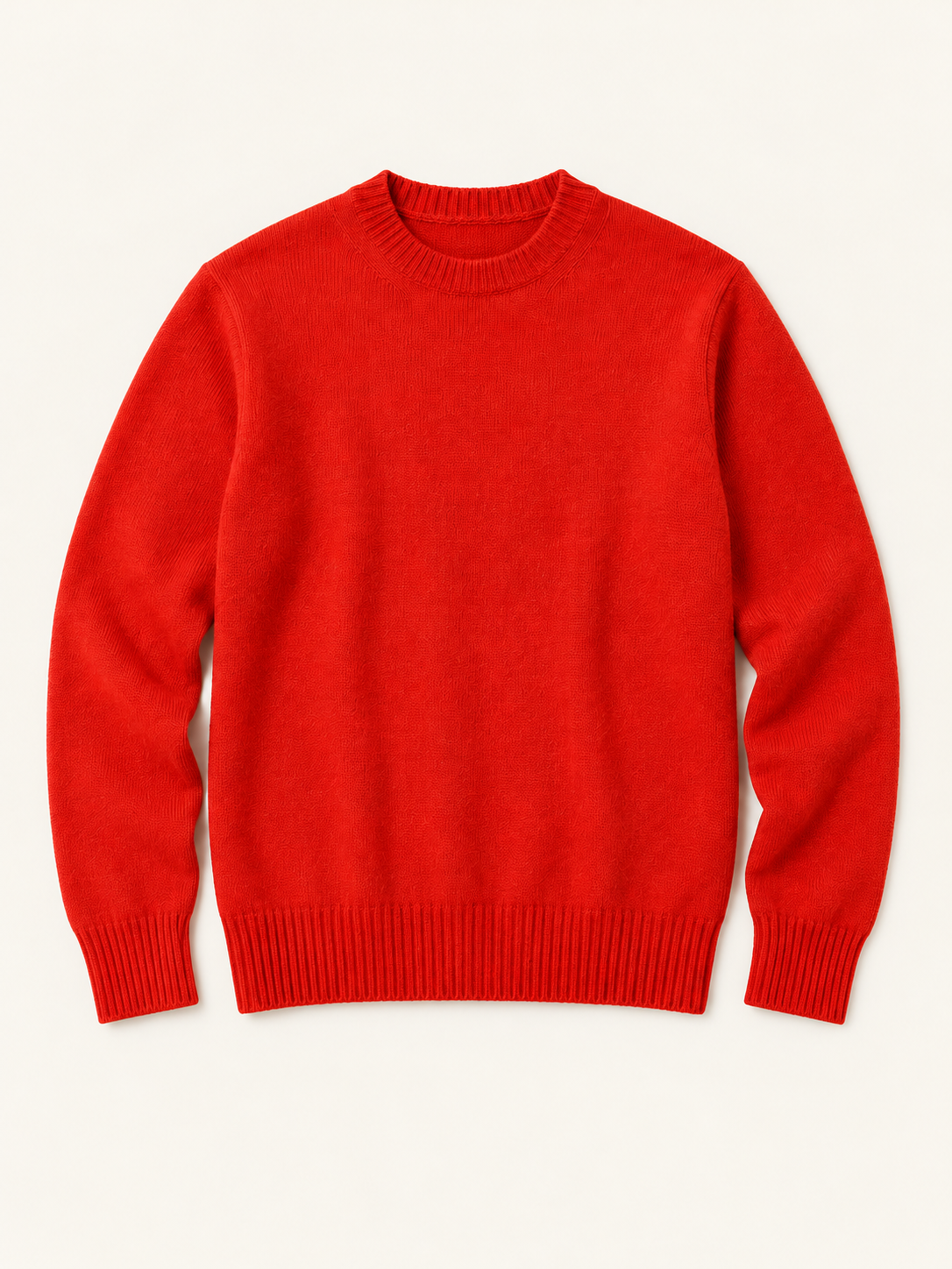 Ferruccio Men's Crewneck Sweater in Recycled Wool – Poppy Red | Rifò
