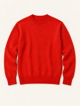 Ferruccio Men's Crewneck Sweater in Recycled Wool – Poppy Red | Rifò