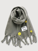 Smile More Grey Scarf | Verb To Do