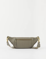 Niko Bum Bag con Tracolla a Nastro in Pelle Morbida Strisciata Clay | O MY BAG