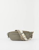 Niko Bum Bag con Tracolla a Nastro in Pelle Morbida Strisciata Clay | O MY BAG