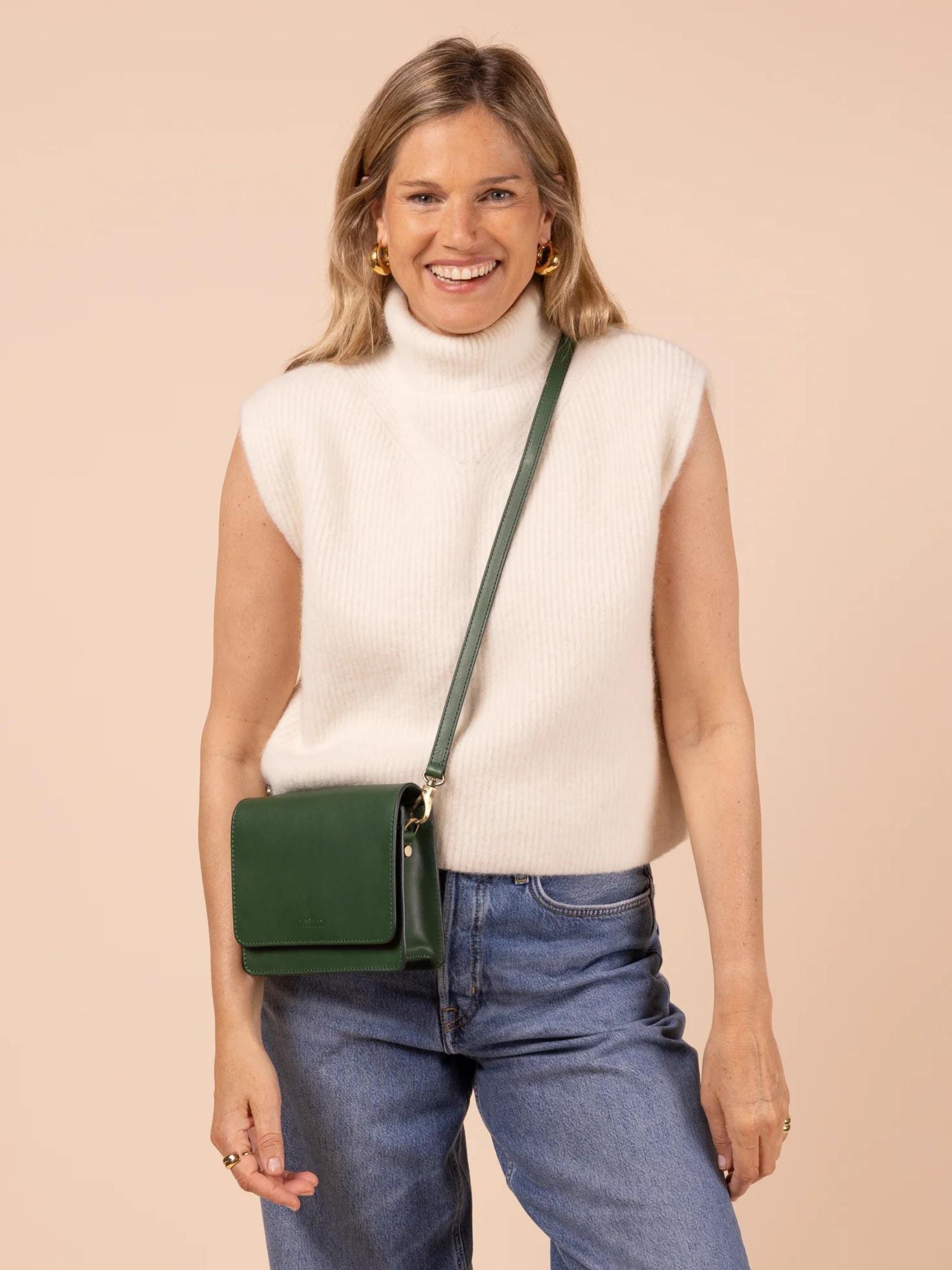 Audrey Mini Bag Pine Green Classic Leather