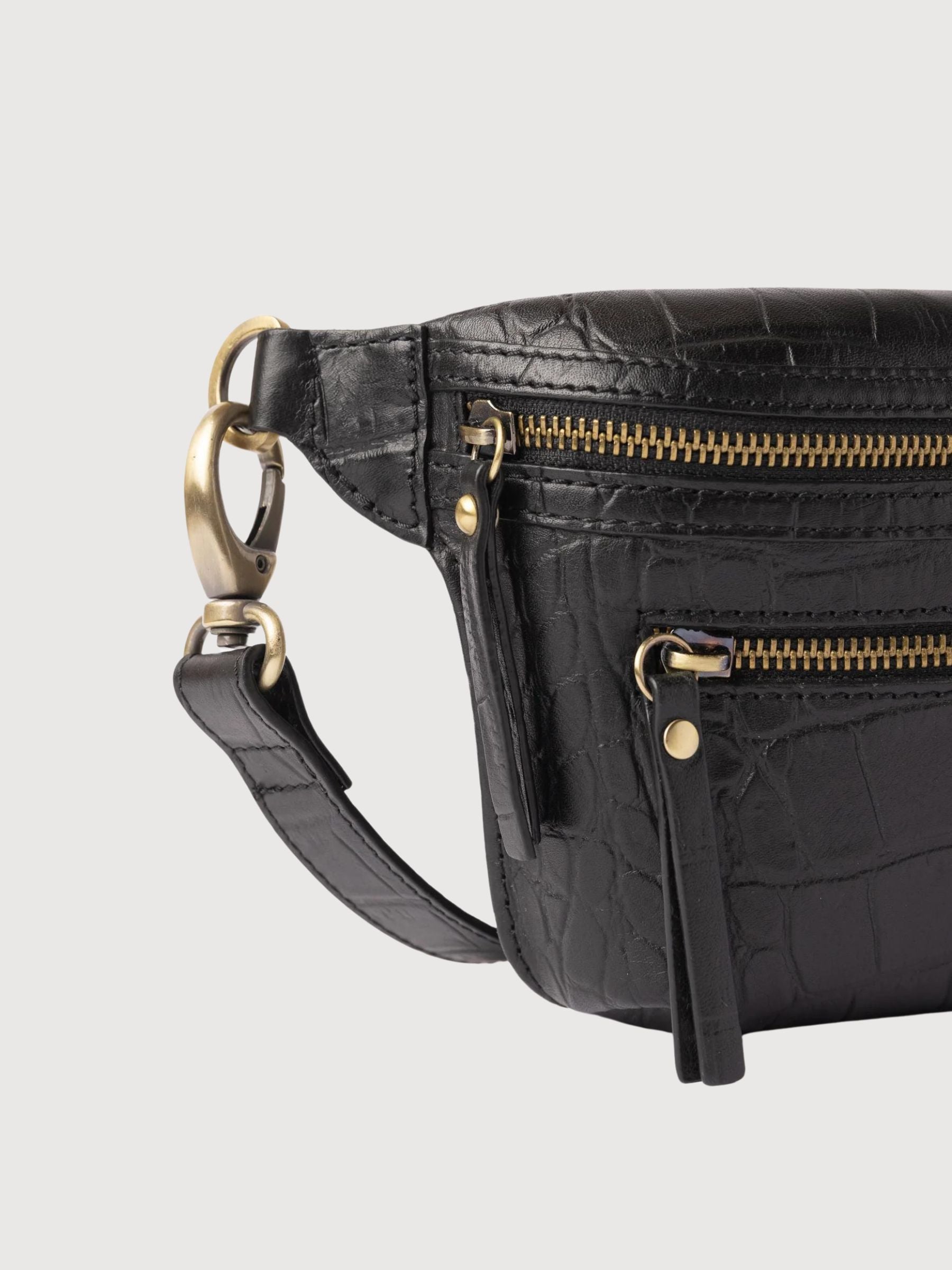 Beck's Bum Bag Black Classic Croco | O My Bag