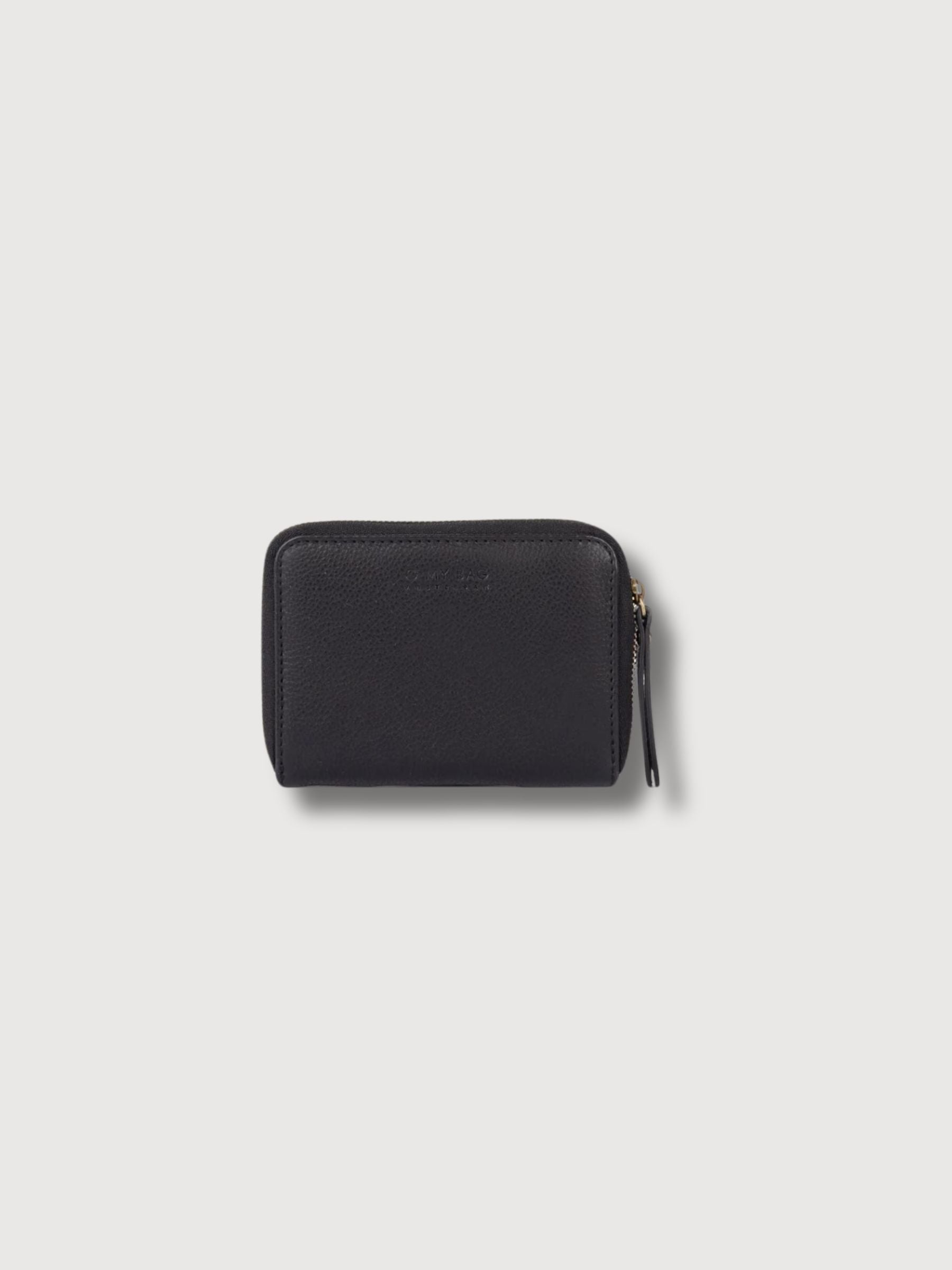 Robbie Wallet - schwarzes weiches Getreideleder