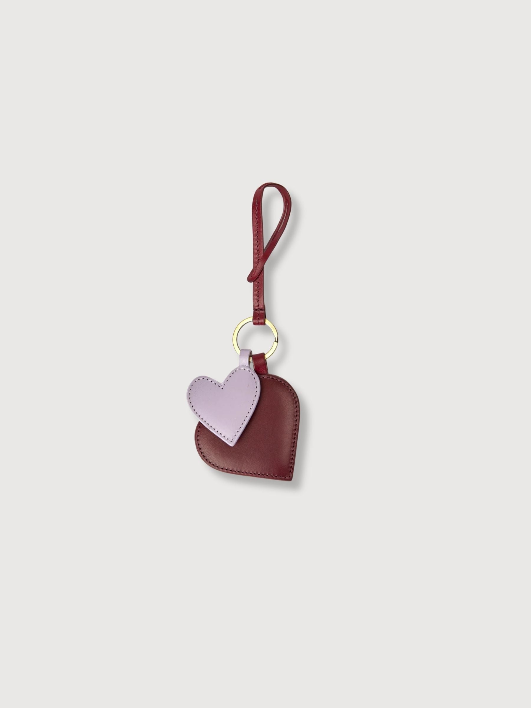 Portachiavi con ciondolo a forma di cuore viola | O My Bag