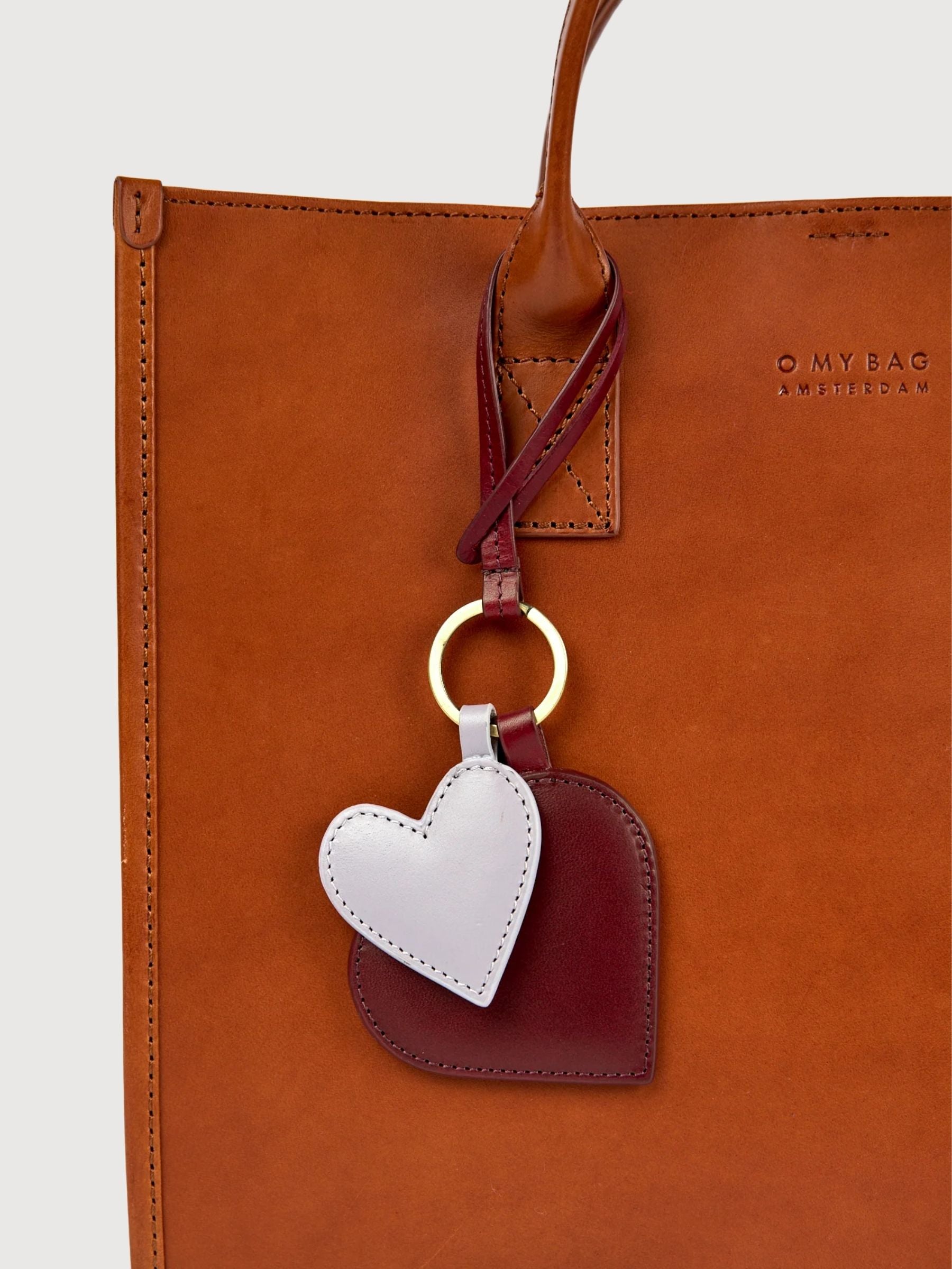 Portachiavi con ciondolo a forma di cuore viola | O My Bag