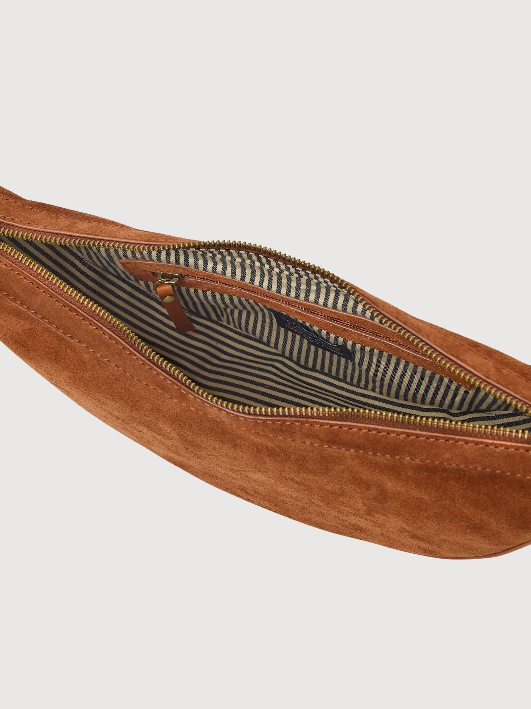 Leo Crossbody Bag Strao Cognac Wildleder | O My Bag