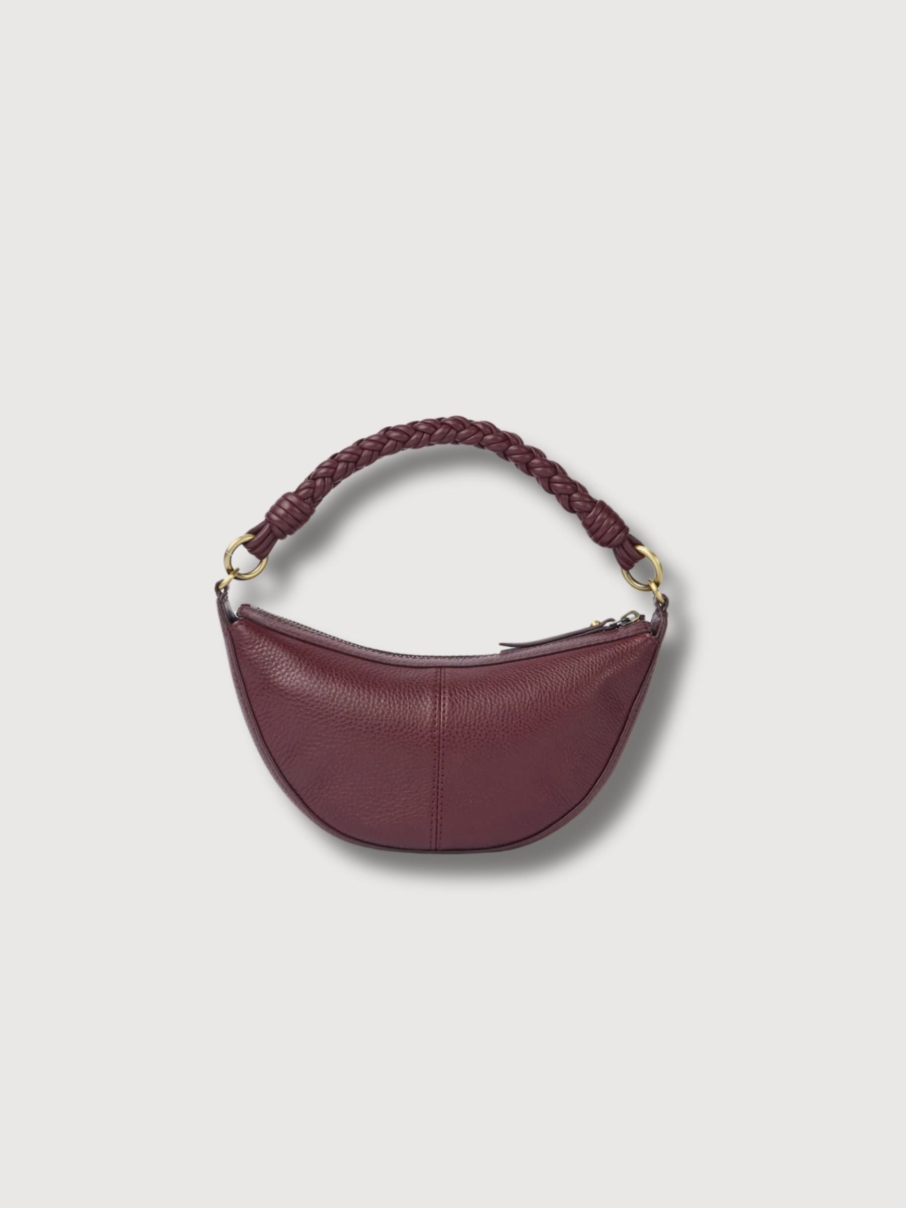 Leo Mini-Tasche mit gedrehtem Henkel, dunkelkirschrot | O My Bag