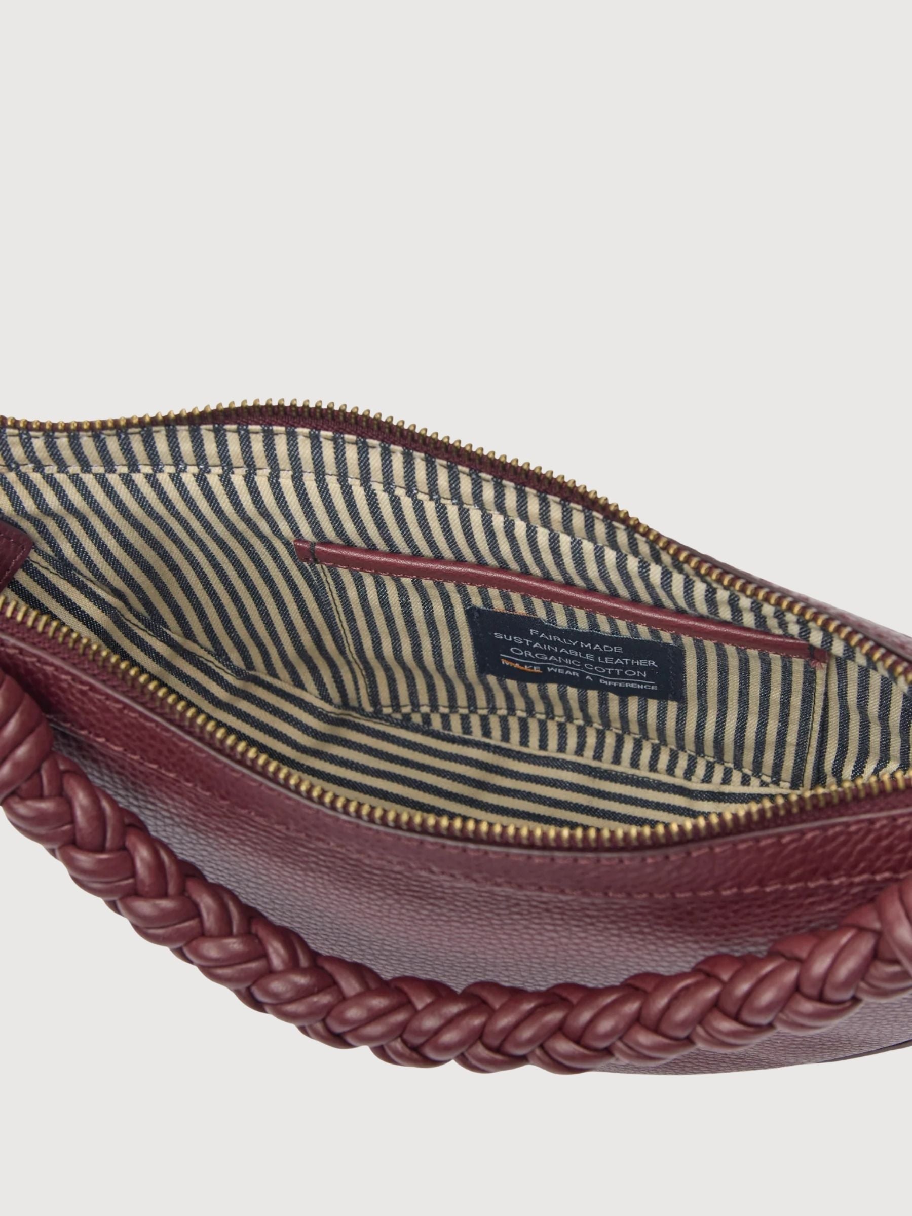 Leo Mini-Tasche mit gedrehtem Henkel, dunkelkirschrot | O My Bag