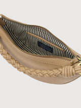 Leo Mini Tasche mit gedrehtem Griff, dunkelbraunes Leder | O MY BAG