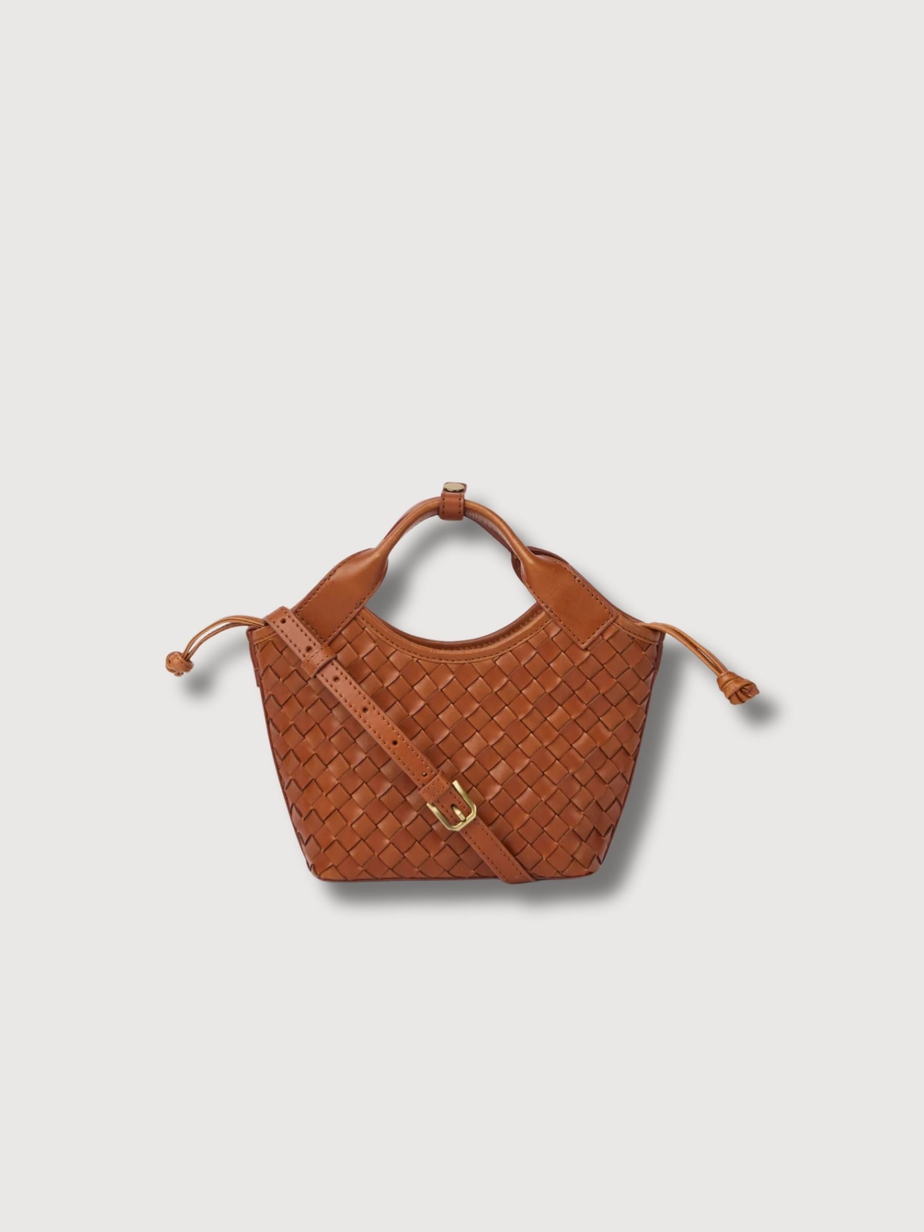 Bag Mara Mini Cognac Woven Classic | O My Bag