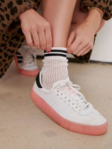 Socken Net Weiß Frau | Ooley