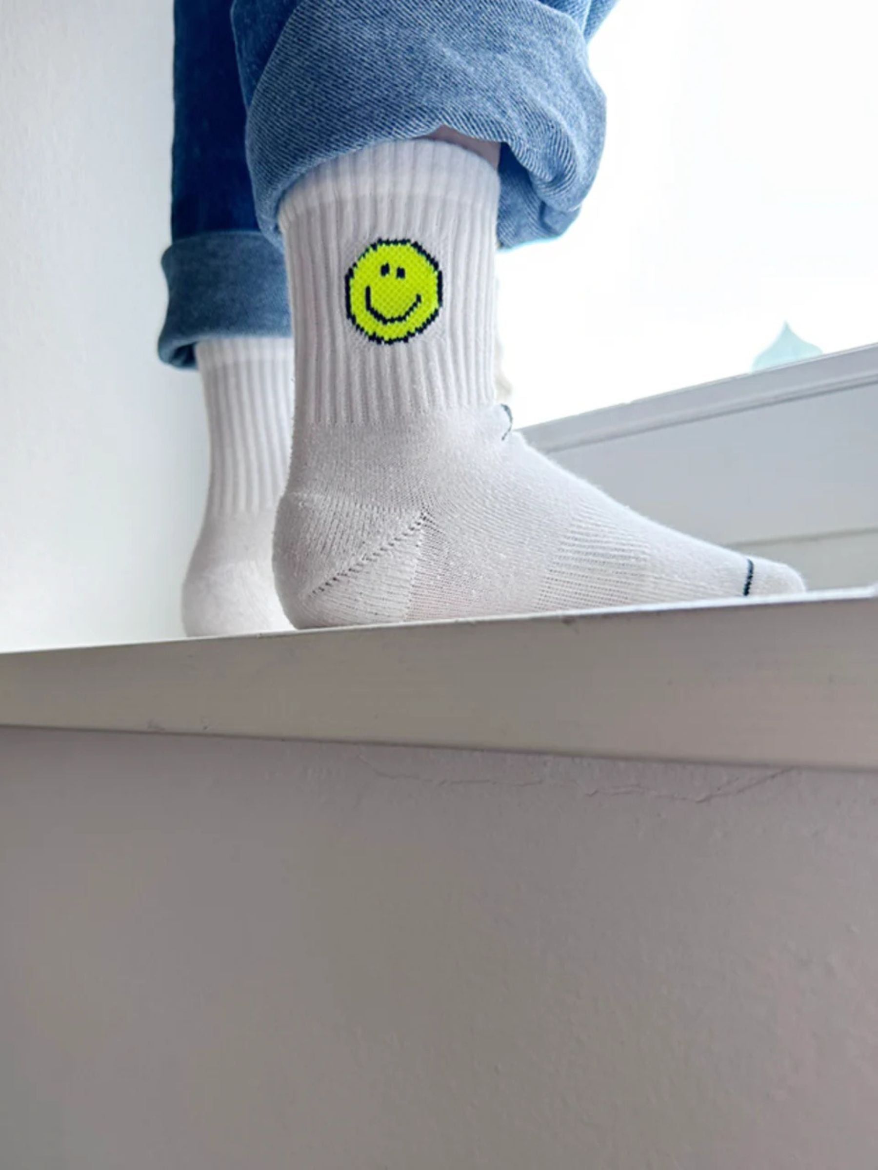 Calzini Icons Smile Neon Green Kids | Ooley