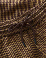 Ozone relaxed houndtooth pants Dark Brown check | Knowledge Cotoon Apparel