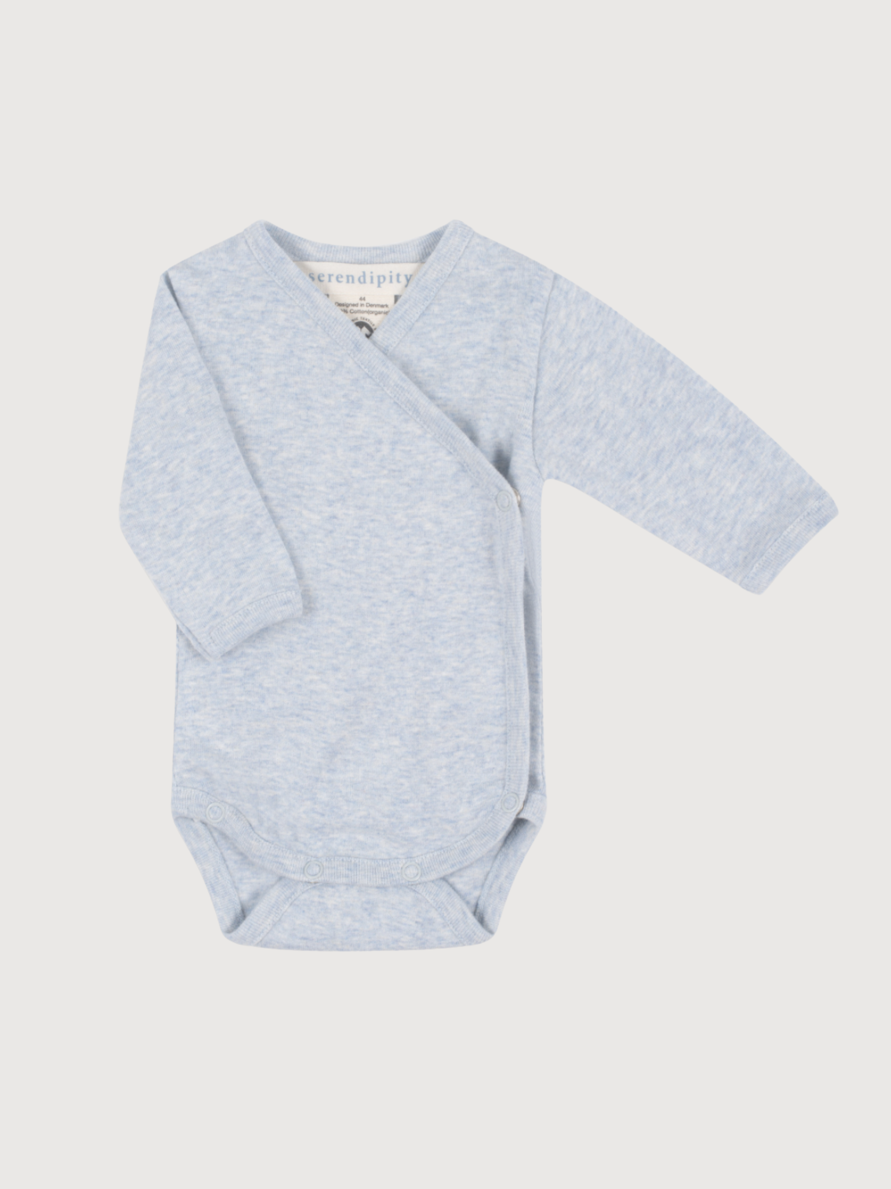 Body fascia per neonati in cotone biologico color nebbia/bianco sporco | SERENDIPITY