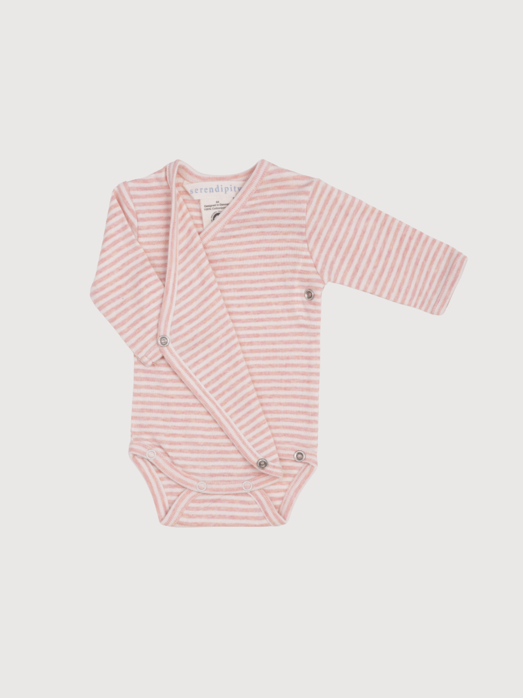 Body fascia per neonati in cotone biologico color corallo/ecru | SERENDIPITY
