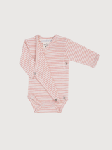 Newborn Wrap Body in Coral / Ecru   Organic Cotton | SERENDIPITY