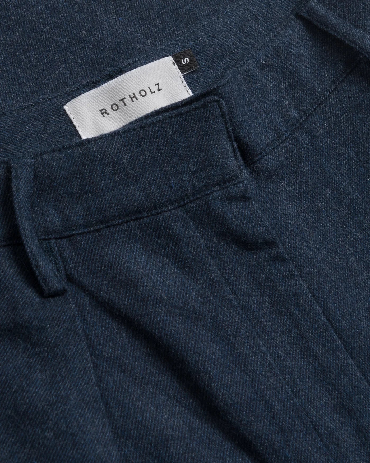 High-Waist Flanellhose Bio-Baumwolle - Dunkelblau| ROTHOLZ