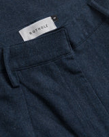 High-Waist Flanellhose Bio-Baumwolle - Dunkelblau| ROTHOLZ