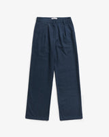 High-Waist Flanellhose Bio-Baumwolle - Dunkelblau| ROTHOLZ