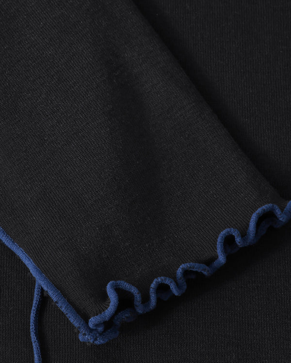 Maglia a maniche lunghe rilassata True Black | Rotholz