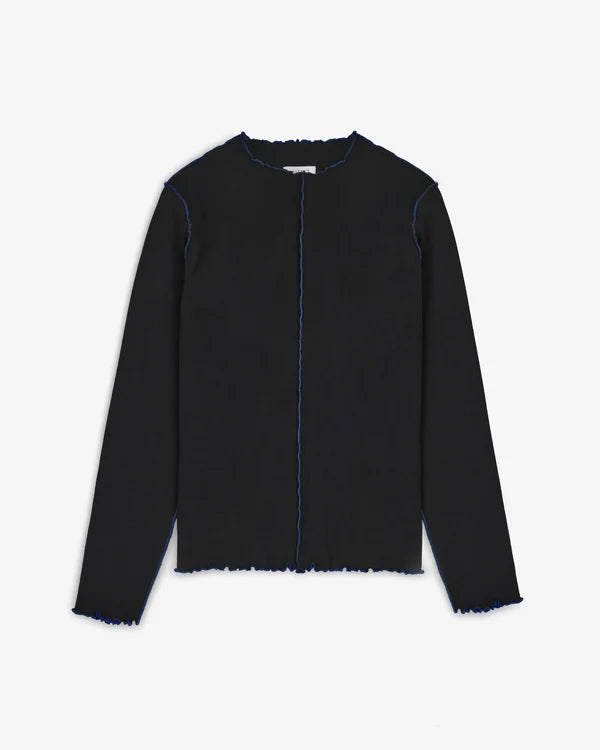 Maglia a maniche lunghe rilassata True Black | Rotholz