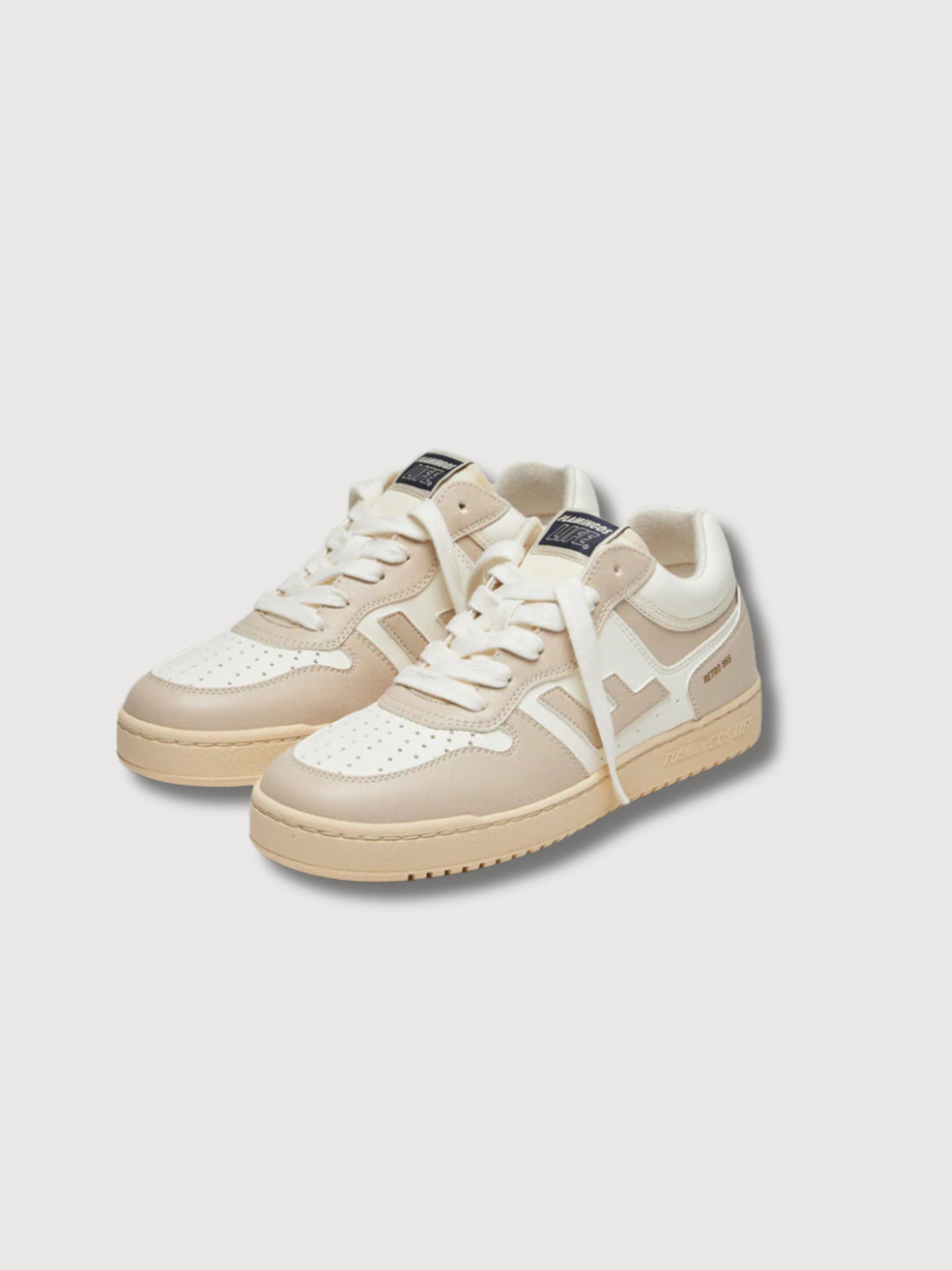 Sneaker vaniglia retrò 80 sabbia | Vita flamingos