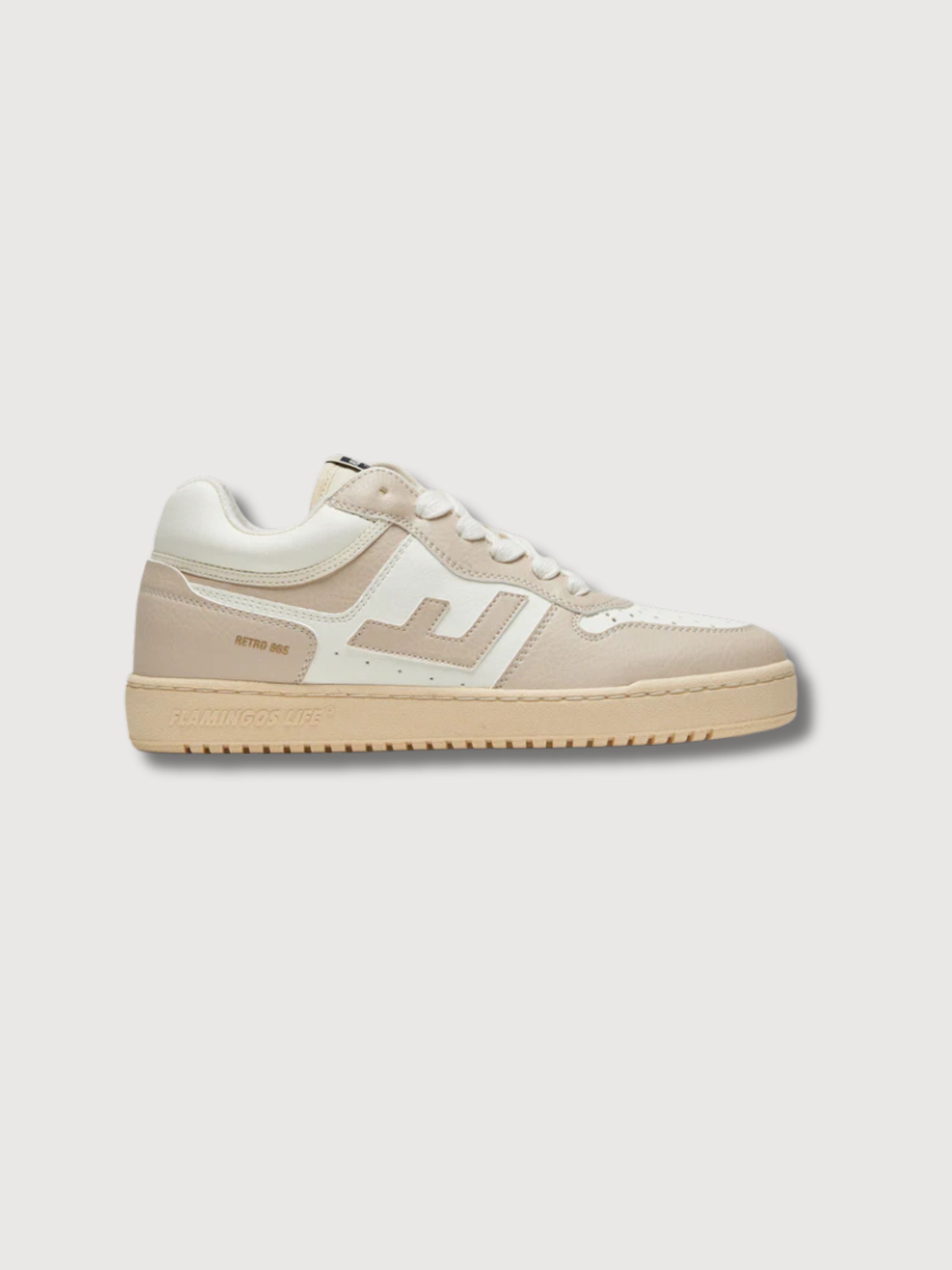 Sneaker vaniglia retrò 80 sabbia | Vita flamingos