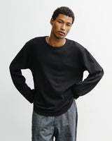 Relaxed Long-Sleeve Top True Black | Rotholz