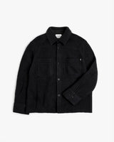 Entspannte Overshirt aus Bio-Wollmischung in Tiefschwarz | ROTHOLZ
