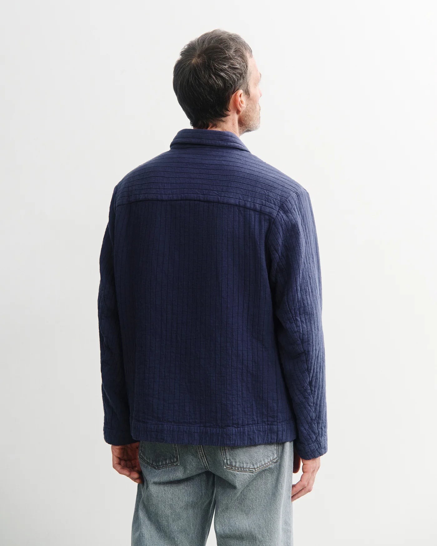 Workwear Jacke Bio-Wollmischung Blau Melange | ROTHOLZ