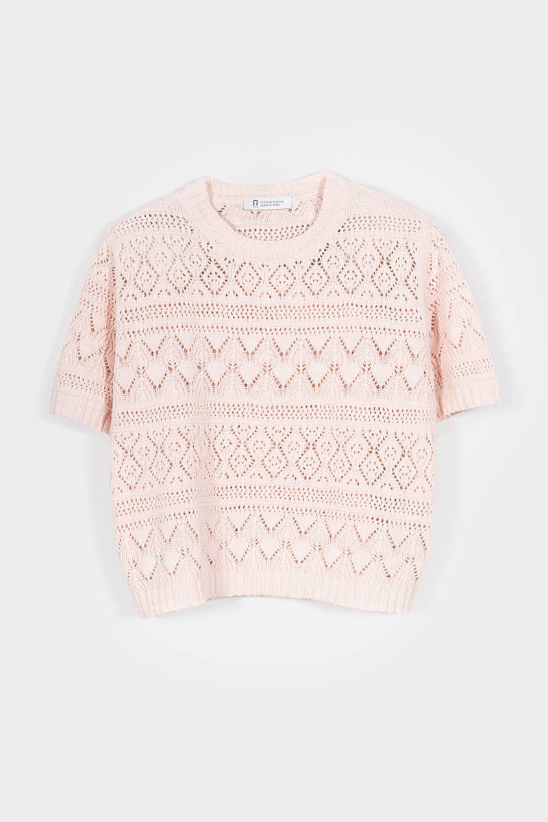 Pullover Neda Cotton Woman Rosa tulle | Rifo