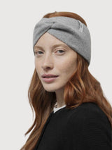 Nadia Women's Headband in Recycled Cashmere – Chalk Grey | Rifò