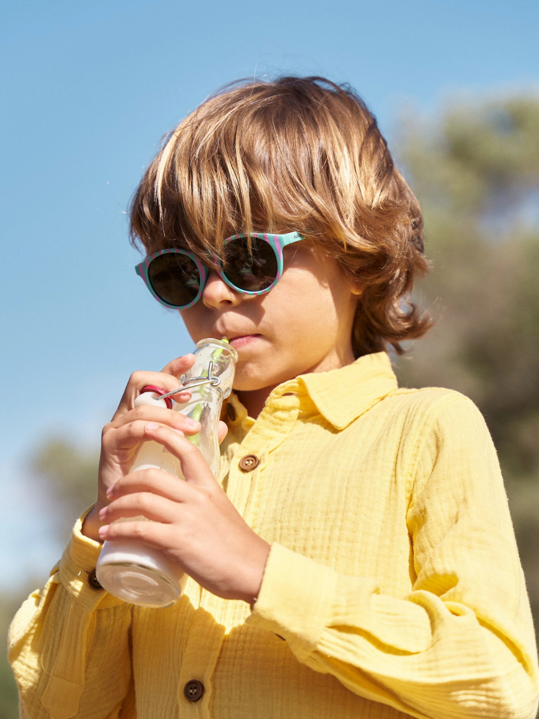 Occhiali Eco-Friendly Ballena Rayas Azules per Bambini | Parafina