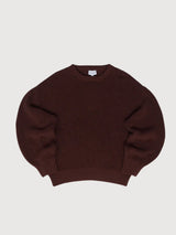 Pullover Chunky Knit Brown Woman Cotton | Mazine